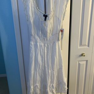 Off the shoulder white dress